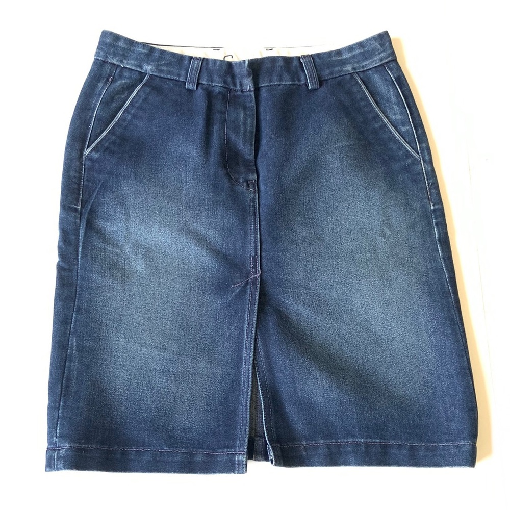 7 For All Mankind Blue Denim Jean Skirt Size 27